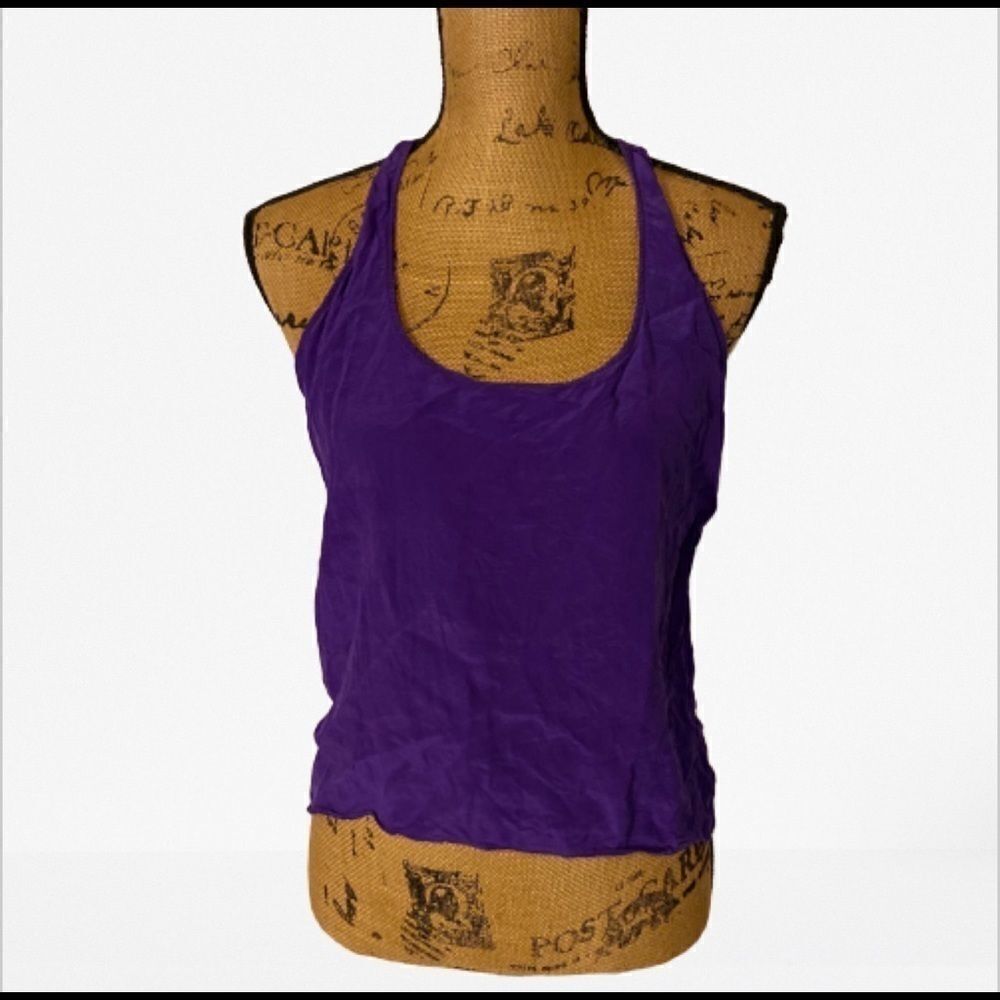 The reformation small purple sheer tank top